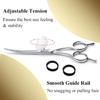 DRGSKL 6" Hair Cutting Scissors Professional Curved Grooming Scissors for Small Dogs Cat & Hairstyle Barber Haircut Shears Japanese Stainless Steel Silent Adjustable Tension Removable Soft Ring view 4