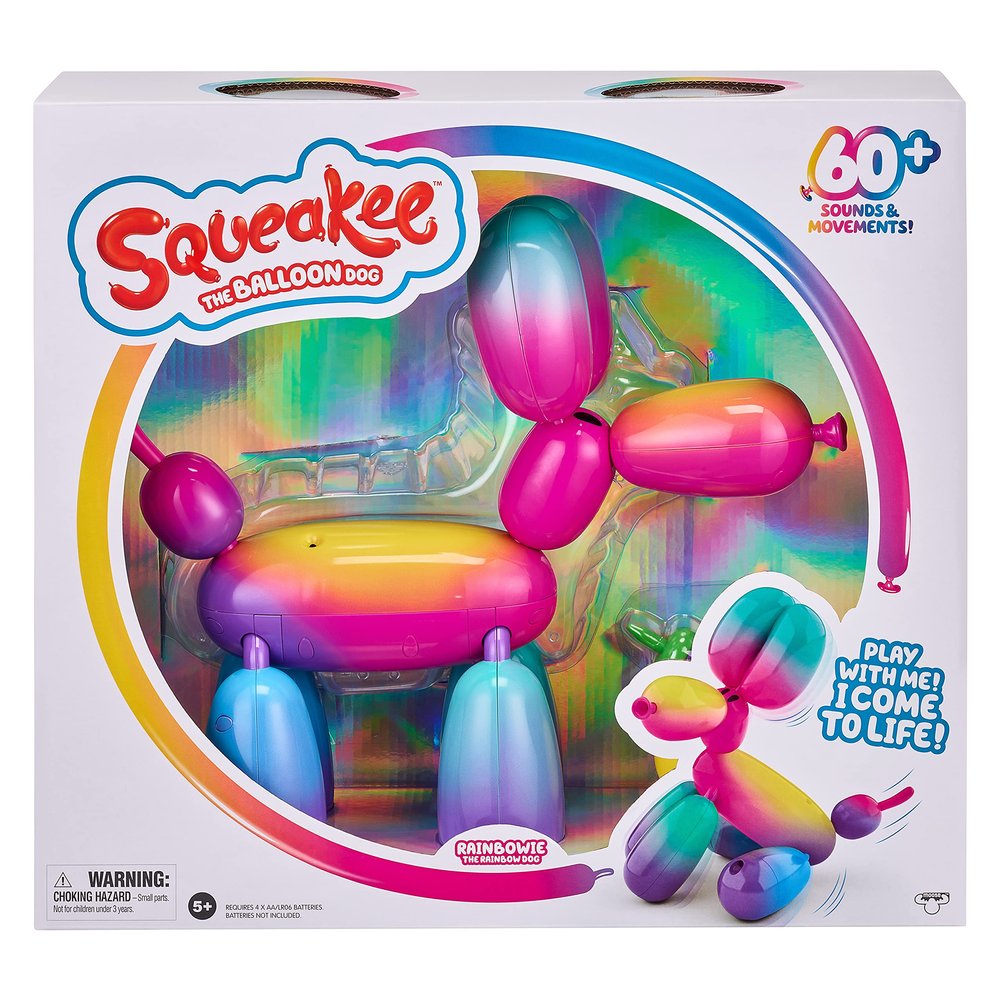 Squeakee The Balloon Dog - Rainbowie The Rainbow Dog
