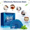 MySmile 100pcs Teeth Wipes Disposal Finger Brush Deep Cleaning Teeth Wipes Oral Brush Up Tooth Wipes for Teeth Cleaning, Mint Flavor view 2