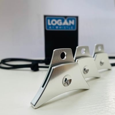 Logan Whistles A1 Anodised Alloy Sheepdog Whistle with Sailing Rope Lanyard | 100% UK Made Dog Training Whistle for Recall, Herding & Working Dogs | Pack of 3 (Silver)