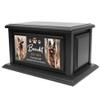 250lbs Personalized Pet Urns Made of Solid Pine Wood, Custom Urn Box for Dog Ashes, Large Burial and Cremation Urns for Dog Memorial, Black Wood Color (Design 2, Large) view 1