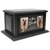 250lbs Personalized Pet Urns Made of Solid Pine Wood, Custom Urn Box for Dog Ashes, Large Burial and Cremation Urns for Dog Memorial, Black Wood Color (Design 2, Large) view 2