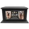 250lbs Personalized Pet Urns Made of Solid Pine Wood, Custom Urn Box for Dog Ashes, Large Burial and Cremation Urns for Dog Memorial, Black Wood Color (Design 2, Large) view 3