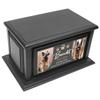 250lbs Personalized Pet Urns Made of Solid Pine Wood, Custom Urn Box for Dog Ashes, Large Burial and Cremation Urns for Dog Memorial, Black Wood Color (Design 2, Large) view 4