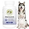 Wholistic Pet Organics Krill Oil for Dogs and Cats - Premium Antioxidant Support for Pets - Cat and Dog Skin and Coat Supplement with EPA, DHA, Astaxanthin - Omega 3 for Dogs and Cats - 60 Soft Gels view 1