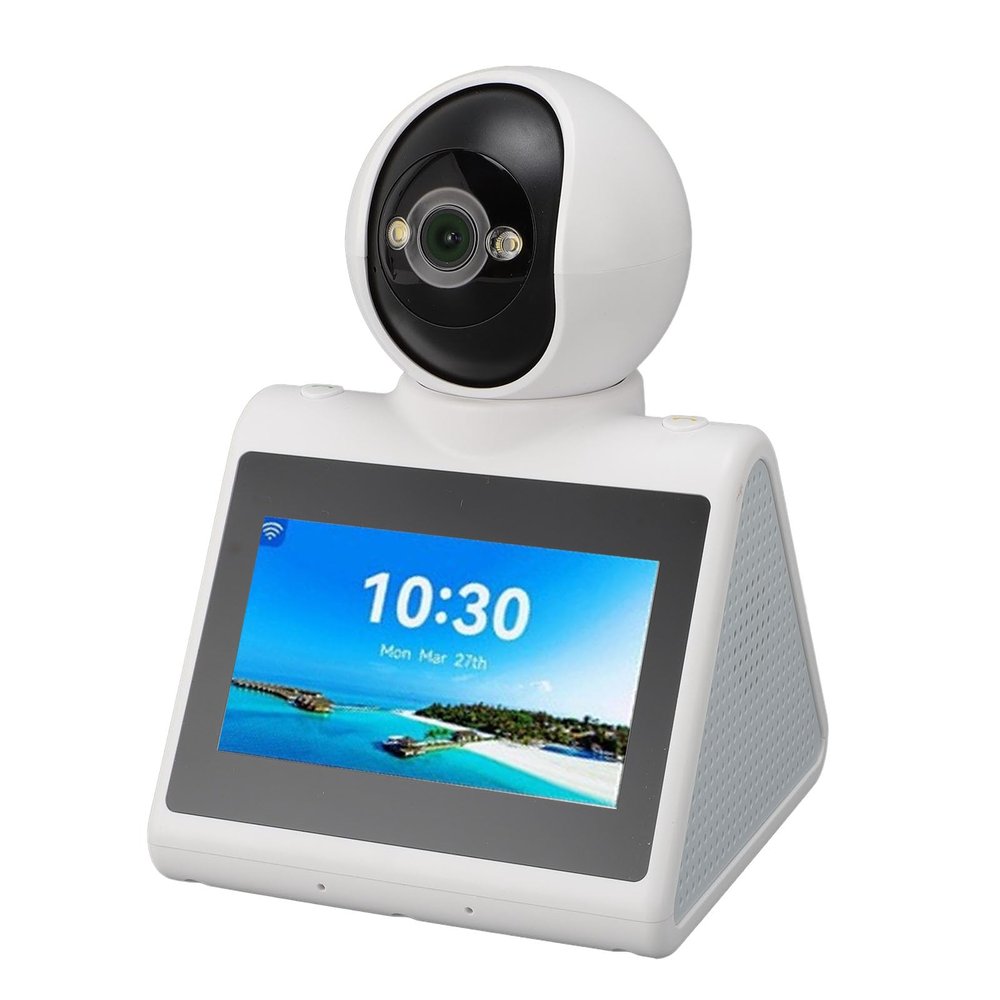 EBTOOLS Two Way Video Camera, 2K Video Calling Smart Camera with HD Screen, Support SD Card, Indoor Security Camera for Elder, Dog