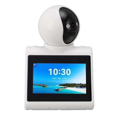 LICAEVEY Two Way Video Calling Camera with 4.3 inch HD Screen, 1080P 2MP Indoor Home Nanny Camera, 2 Way Video Calls Pet Camera with Daily Clock