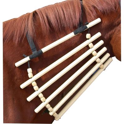 Intrepid International Wooden Horse Neck Cradle - Durable Wood Construction, Adjustable Nylon Straps for Blanket and Bandage Protection, Neck Cradle for Horses