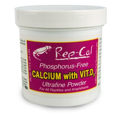 Rep-Cal SRP00200 Phosphorous-Free Calcium Ultrafine Powder Reptile/Amphibian Supplement with Vitamin D3