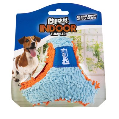 Chuckit! Indoor Fetch Tumbler Toy for Dogs - Interactive Dog Toys for Boredom, 4.5 Inch, Orange and Blue
