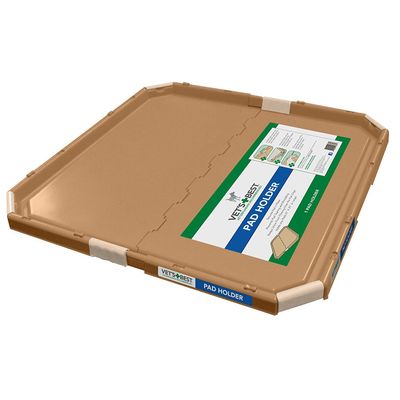 Vet's Best Dog Pad Holder | Portable Tray for Pet Training and Puppy Pads | Protection Against Pad Leakage, Bunching, and Shredding | Fits Pads 21 x 21 Inches or Larger