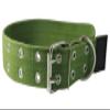 Heavy Duty Cotton Web and Leather Dog Collar 1.75" Wide. Fits 19"-27" Neck XLarge Cane Corso, Rottweiler, Mastiff view 1