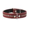 Genuine Leather Studded Padded Dog Collar 15" x5/8" Wide Fits 10"-13" Neck, Pomeranian, Chihuahua, Puppies view 2