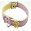 Genuine Leather Designer Dog Collar, Daisy, Studs. 11" x1/2" Wide. Fits 8"-10" Neck, Yorkshire Terrier, Puppies, Maltese view 4