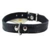 Black Genuine Leather Felt Padded Dog Collar 13" x1/2" Wide Fits 9"-12" Neck, Maltese, Yorkshire Terrier, Puppies view 2