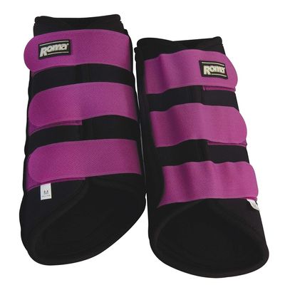 Roma Neoprene Brushing Boots Black/Purple Cob