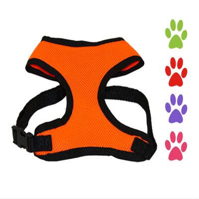 CuteNFuzzy Comfort Mesh Dog Harness, Orange, Small