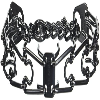 JANNIK Herm Sprenger 4.00 mm x 20" X-Large Black Stainless Steel Pinch Training Collar, One Size