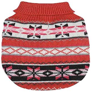 Zack & Zoey Chalet Pet Sweater, Small/Medium, Pink