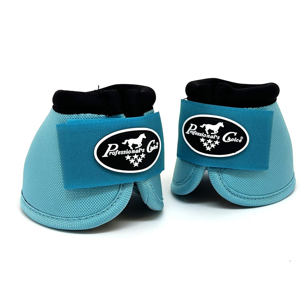Professional's Choice Ballistic Overreach Bell Boots for Horses | Superb Protection, Durability & Comfort | Quick Wrap Hook & Loop | Sold in Pairs | X-Large Turquoise