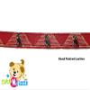 CuteNFuzzy Hand Painted Leather Overlay Dog Collar, Red, 16" view 4
