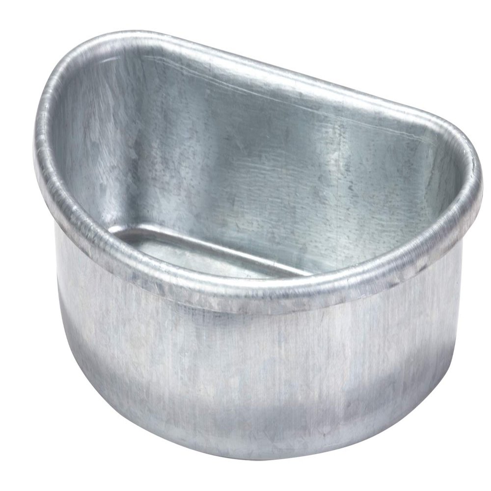 Pet Lodge Galvanized Cage Cups | Feeder & Waterer for Small Animals | Clips Inside of Cage | Bunny Cage Cup | 1/2 Pint