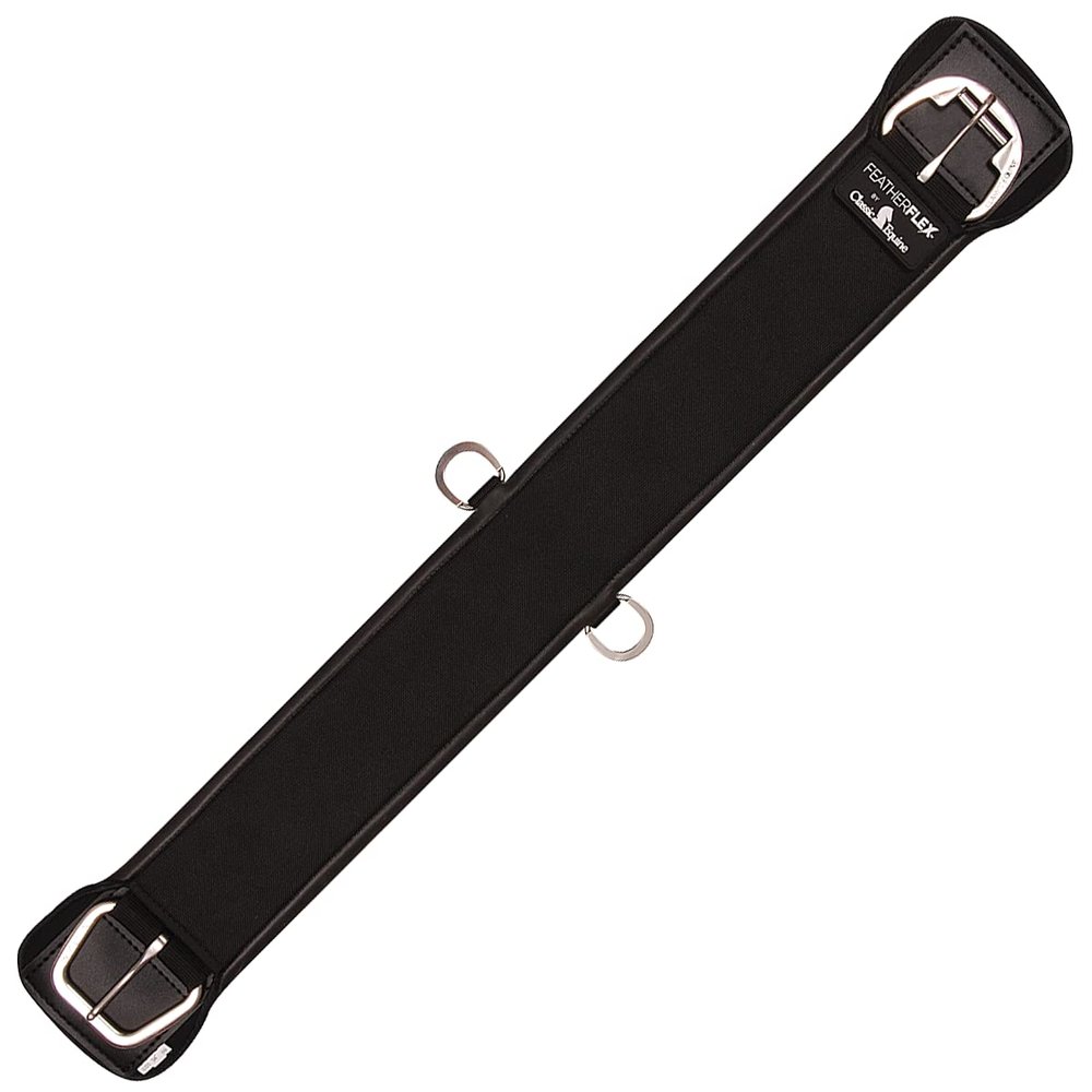 Classic Equine Feather Flex Straight Cinch, Color: Black, Size: 30 (FFSCBK30)