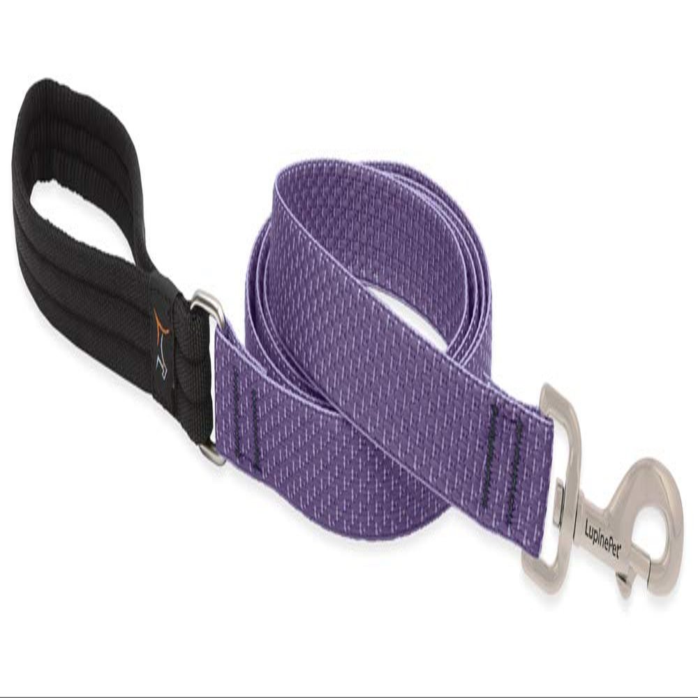 LupinePet Eco 1" Lilac 6-foot Padded Handle Leash for Medium and Larger Dogs