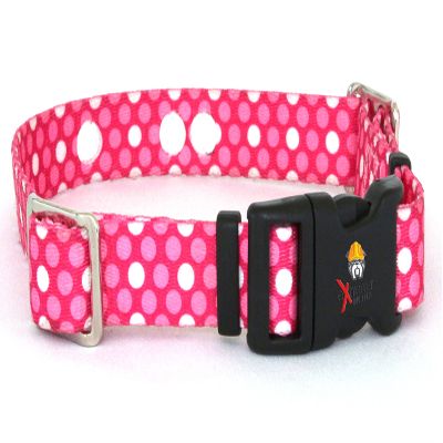 Replacement Receiver Collar Straps for All Brands Electric Dog Fences | Pink Dot | PetSafe, Invisible Fence, SportDOG, More (Up to 26" Neck)