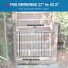 Cardinal Gates SS30OD Outdoor Dog Gate for Stairs Adjustable Aluminum Safety Gate for Kids & Pets Toddler Gate for Patio, Deck, Porch Wall Mounted Black Screw in - USA Based view 4