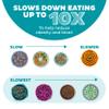 Outward Hound Fun Feeder Slo Bowl Medium 2Cup Capacity, Slow Feeding, Small to Medium Dogs & Cats, Non-Slip, Turquoise, Drop Pattern view 4