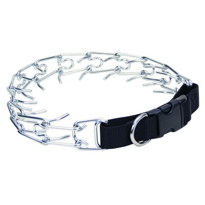 Coastal Pet Titan Easy-On Dog Prong with Buckle - Training Collar for Dogs - Durable Metal Dog Collar - Training Collar with Side Release Buckle - Black, 4 mm x 22"