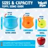 WEST PAW Zogoflex Toppl Interactive Treat Dispensing Puzzle Dog Toy for Mental Stimulation & Enrichment-Holds Kibble & Treats-Lickable, Freezable & Dishwasher Safe-Made in USA-Large-Aqua Blue view 4