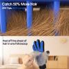 Upgrade Efficient Pet Hair Remover Gloves - Gentle Shedding Brushes for Dogs, Cats & Horses with Long and Short Hair - 1 Pair (Blue) view 2