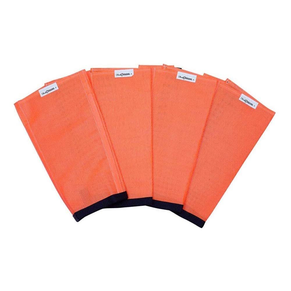 SHOOFLY Horse Leggins, Patented Loose Fitting Fly Boots, Breathable Plastic Mesh (Orange/Large)