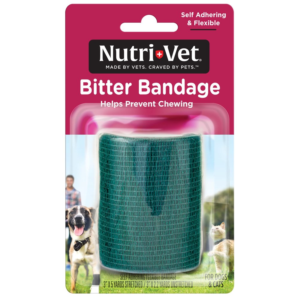 Nutri-Vet Bitter Bandage for Dogs and Cats - Help Prevent Chewing - 3 inches
