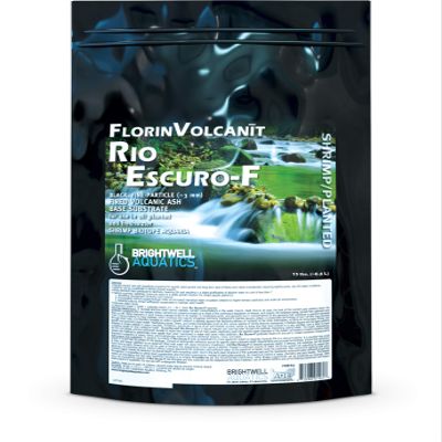 Brightwell Aquatics FlorinVolcant Rio Escuro-F Volcanic Substrate for Freshwater Planted & Shrimp Aquariums Boosts Root Growth, Lowers GH & pH, 15lb