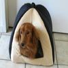 Pet House Indoor is a Perfect Getaway Haven for Little Pets - Front to Rear 16" x Left to Right 16" x Centre Point To Innertop 14.5" Small Dogs and Cats Can Relax in Warm Dome - Removable Cushion for Cleaning view 1