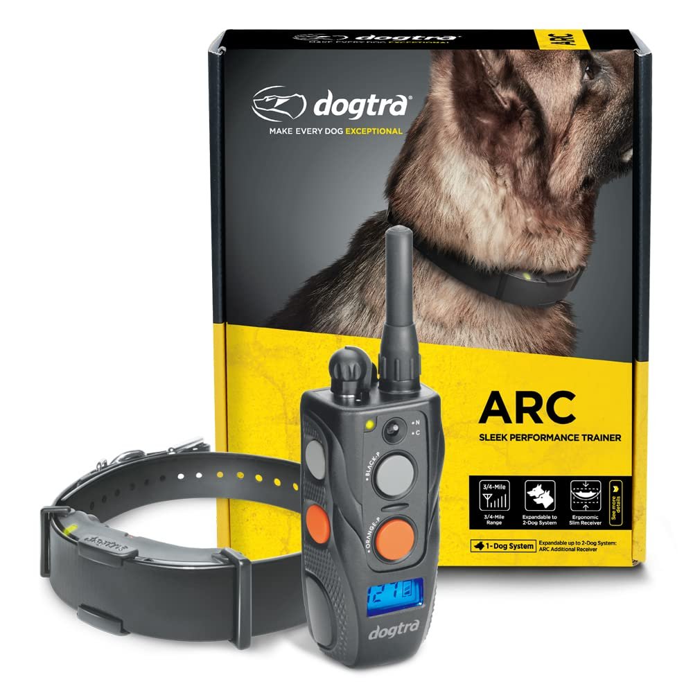 Dogtra ARC Slim Ergonomic 3/4-Mile Remote Dog Training E-Collar with 127-Level Precise Control via LCD Screen