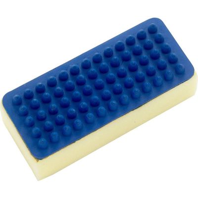 Lincoln Rubber Groomer With Sponge One Size Blue Cream