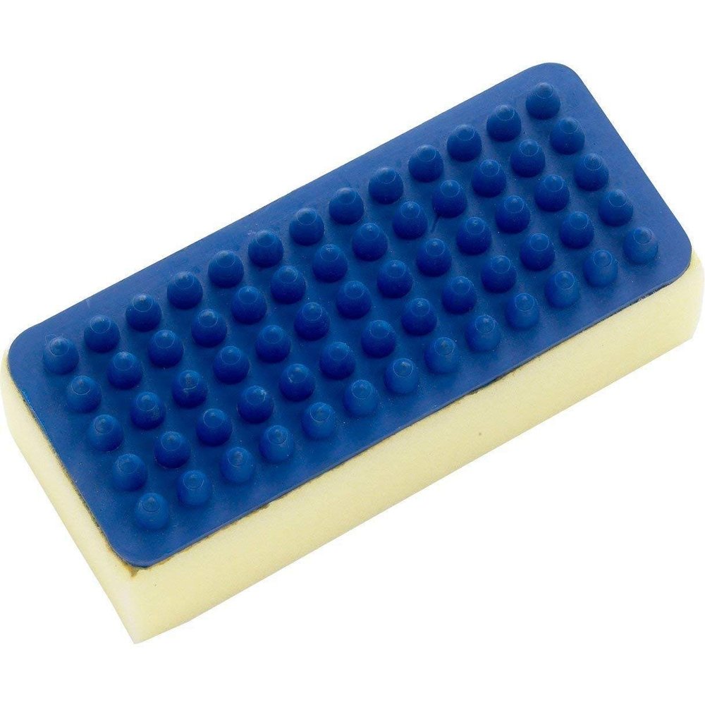 Lincoln Rubber Groomer With Sponge One Size Blue Cream