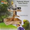 PENN-PLAX Bird-Life Natural Wood Tree Perch for Small and Medium Birds Includes Food and Water Bowls with Drop Tray Medium view 3