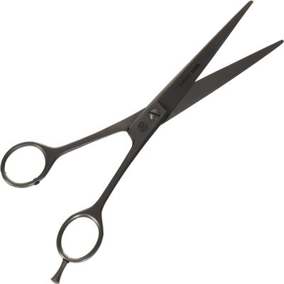 Mars Professional Stainless Steel Curved Scissors Shears, Nickel Finish, 7.5" Length