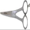Mars Professional Stainless Steel Curved Scissors Shears, Nickel Finish,7" Length view 1