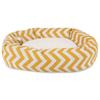 Majestic Pet 32 Inch Chevron Sherpa Calming Dog Bed Washable Cozy Soft Round Dog Bed with Spine for Head Support - Fluffy Donut Dog Bed 32x23x7 (inch) Round Pet Bed Medium - YELLOW view 2