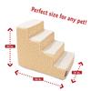 Majestic Pet 4 Step Portable Dog Stairs for Small Dogs to get on Bed Supports 25 lbs or Less Dog Steps for High Bed with Machine Washable Cover Pet Stairs for Cats Towers Yellow view 2
