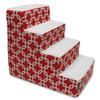 Majestic Pet 4 Step Portable Dog Stairs for Small Dogs to get on Bed Supports 25 lbs or Less Dog Steps for High Bed with Machine Washable Cover Pet Stairs for Cats Links Red view 1