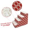 Majestic Pet 4 Step Portable Dog Stairs for Small Dogs to get on Bed Supports 25 lbs or Less Dog Steps for High Bed with Machine Washable Cover Pet Stairs for Cats Links Red view 3