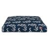 Navy Sea Horse Large Rectangle Indoor Outdoor Pet Dog Bed With Removable Washable Cover By Majestic Pet Products view 1