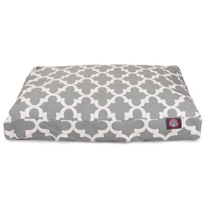 Gray Trellis Large Rectangle Indoor Outdoor Pet Dog Bed With Removable Washable Cover By Majestic Pet Products